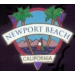 CITY OF NEWPORT BEACH, CA PALM TREES AND SAILBOAT SCENE PIN